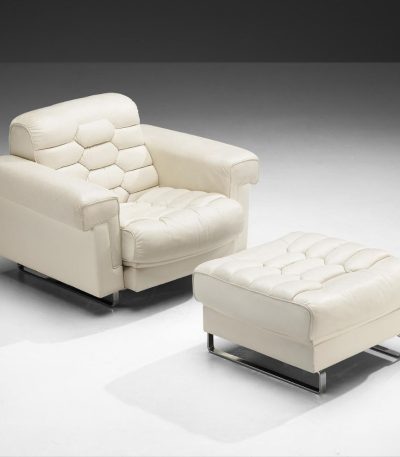 Buy Hasthshilpa Leather Relaxation Chair with Ottoman | Lounge Chair | Ottoman | Chair With Ottoman | Lounge Sofa | Living Room Furniture | Leather Sofa | Hasthshilpa | Luxury Furniture | Luxe