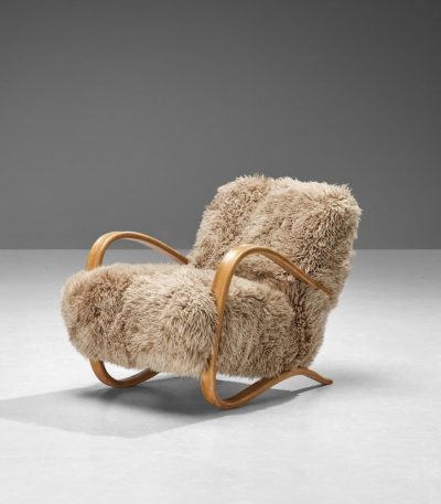Buy Hasthshilpa Luxe Brown Lambswool Lounge Chair | Lounge Chair | Luxurious Chair | Living Room Chair | Living Room Furniture | Hasthshilpa Luxe | Hasthshilpa