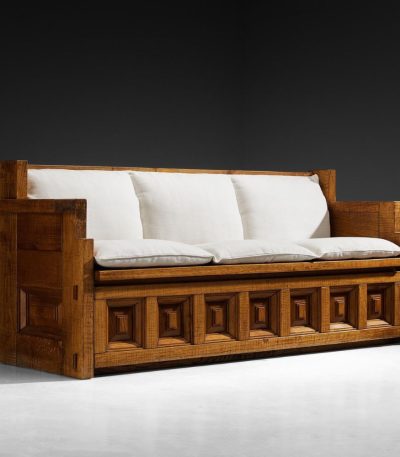 Buy Hasthshilpa Oak White Cushion Sofa | Wooden Sofa | Custom Sofa | Upholstered Sofa | Living Room Sofa | Living Room Furniture | Luxury Furniture | Luxe Furniture | Hasthshilpa Luxe