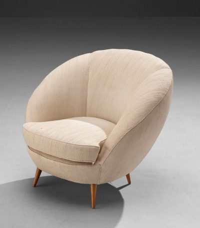 Buy Hasthshilpa Tuscany Off-White Lounge Chair | Lounge Chair | Upholstered Lounge Chair | Sofa Chair | Wooden Lounge Chair | Living Room Chair | Living Room Furniture | Luxury Furniture | Hasthshilpa Luxe