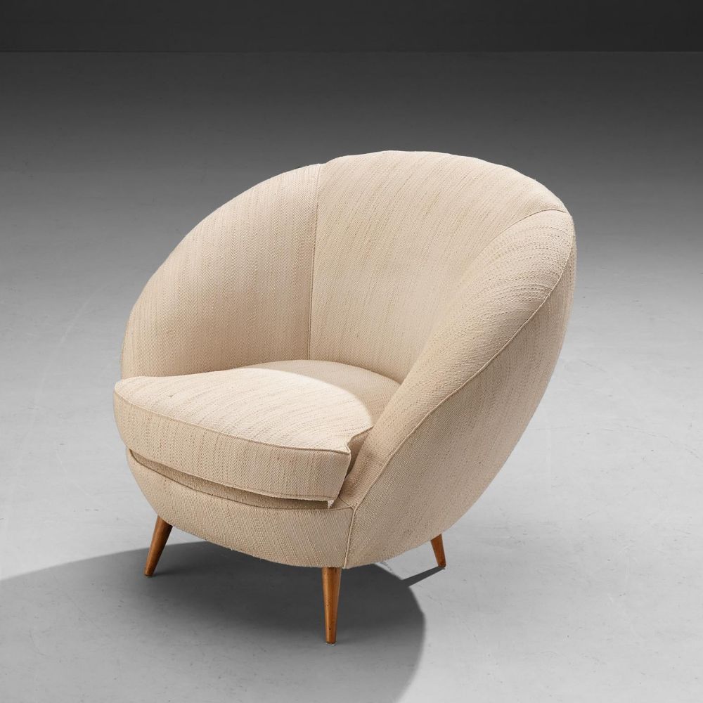 Buy Hasthshilpa Tuscany Off-White Lounge Chair | Lounge Chair | Upholstered Lounge Chair | Sofa Chair | Wooden Lounge Chair | Living Room Chair | Living Room Furniture | Luxury Furniture | Hasthshilpa Luxe