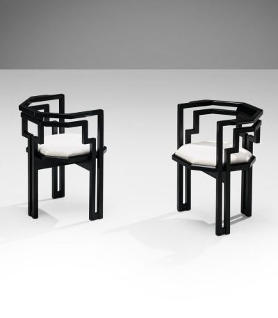 Buy Hasthshilpa Verona Black & White Dining Chairs | Dining Chair | Dining Room Furniture | Wooden Chair | Chair | Hasthshilpa | Hasthshilpa Luxe | Luxury Furniture