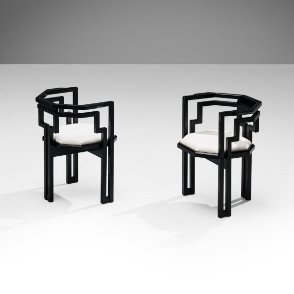 Buy Hasthshilpa Verona Black & White Dining Chairs | Dining Chair | Dining Room Furniture | Wooden Chair | Chair | Hasthshilpa | Hasthshilpa Luxe | Luxury Furniture