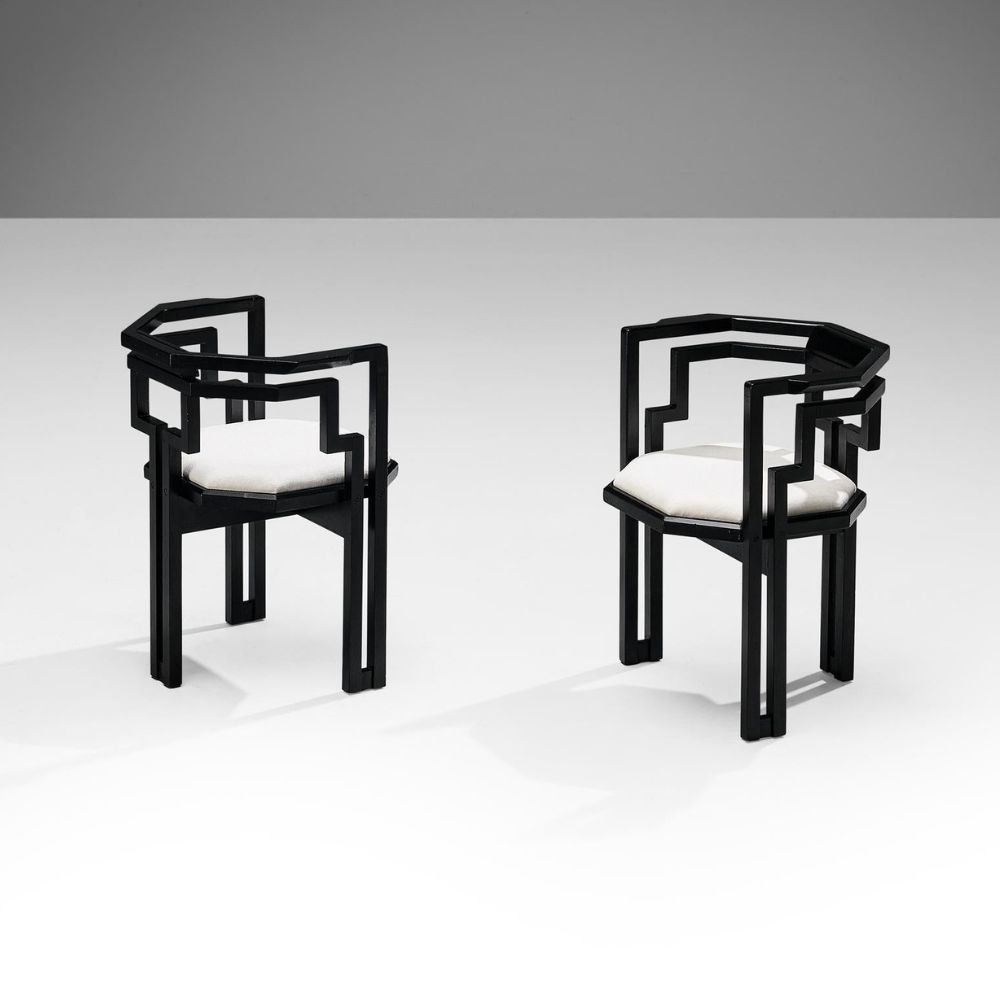 Buy Hasthshilpa Verona Black & White Dining Chairs | Dining Chair | Dining Room Furniture | Wooden Chair | Chair | Hasthshilpa | Hasthshilpa Luxe | Luxury Furniture