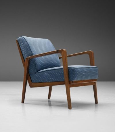 Buy Hasthshilpa Blue Horizon Sheesham Lounge Chair | Wooden Lounge Chair | Upholstered Lounge Chair | Living Room Chair | Living Room Furniture | Luxury Furniture | Hasthshilpa Luxe