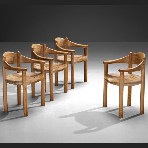 Buy Hasthshilpa Solid Pine Four-Armchair Set | Armchair | Wooden Armchair | Luxury Furniture | Hastshilpa Luxe