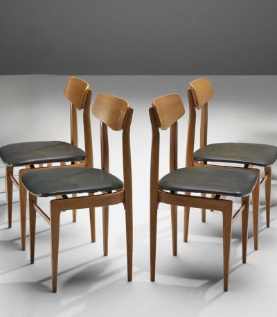 Buy Hasthshilpa Teak Wood Sculptural Chair Set of Four | Dining Chair Set | Wooden Dining Chair | Leather Dining Chair | Dining Room Furniture | Luxury Furniture | Hasthshilpa Luxe