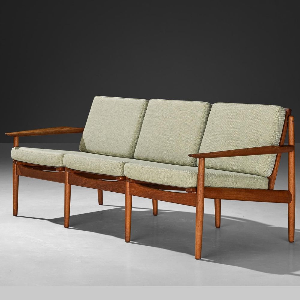 Buy Hasthshilpa Teakwood Classic Three-Seater Sofa | Wooden Sofa | Sofa In Teak Wood | Luxury Sofa | Classic Sofa | Living Room Furniture | Hasthshilpa Luxe